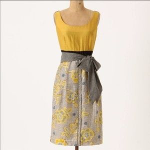 Anthropologie Blooming Goldenrod dress